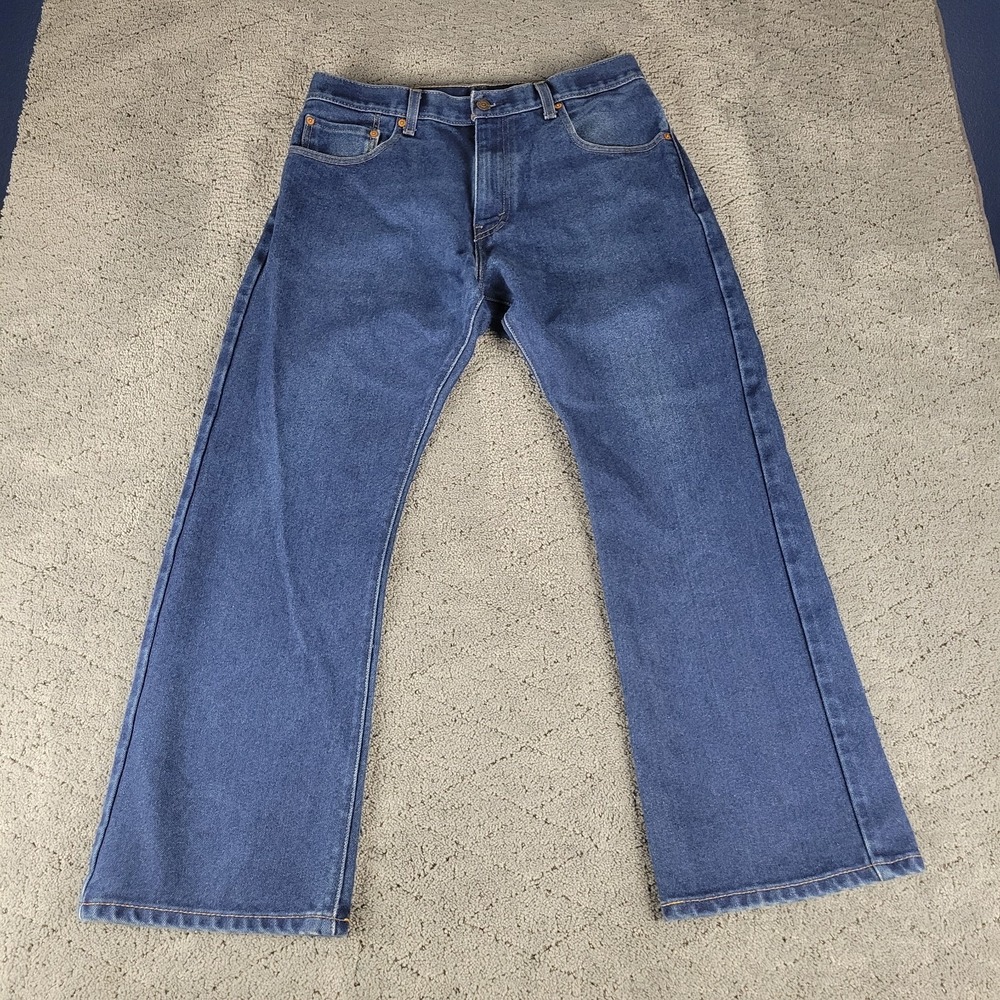 Levis 517 Jeans Mens 34x29 Blue Bootcut Dark Wash Mid Rise Workwear Denim